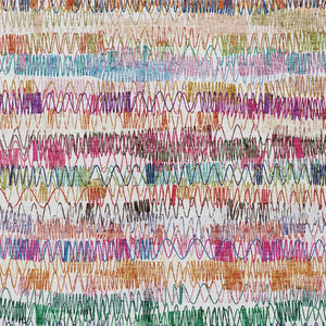 Homeroots 3' Green Ivory And Purple Striped Washable Area Rug – Stylish Indoor-outdoor Accent For Any Space 9' X 12' Polyester 589186