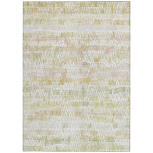 Homeroots 3' Green Ivory And Purple Striped Washable Area Rug – Stylish Indoor-outdoor Accent For Any Space 3' X 5' Polyester 589188