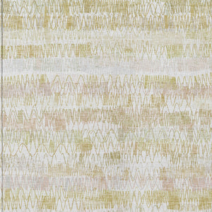 Homeroots 3' Green Ivory And Purple Striped Washable Area Rug – Stylish Indoor-outdoor Accent For Any Space 9' X 12' Polyester 589192