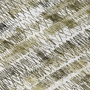 Homeroots 3' Green Ivory And Purple Striped Washable Area Rug – Stylish Indoor-outdoor Accent For Any Space 8' Round Polyester 589196