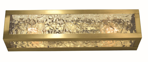 Framburg 2-light Elegant Metal Cage Sconce With Martel Glass Diffuser – Handcrafted Lighting From Usa Brushed Brass Metal 5892 Br