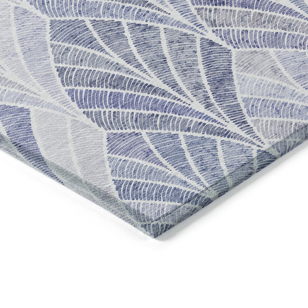 Homeroots 3' Aqua Mint Green And Silver Geometric Washable Area Rug For Indoor And Outdoor Spaces 3' X 5' Polyester 589212