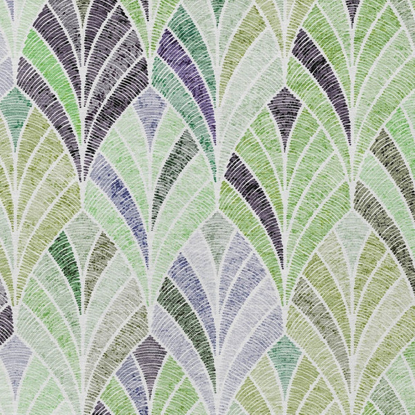 Homeroots 3' Aqua Mint Green And Silver Geometric Washable Area Rug For Indoor And Outdoor Spaces 10' X 14' Polyester 589223