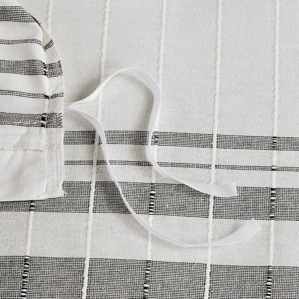 JLA Home Harbor House Blue - 5 Cotton Jacquard Duvet Set with Textured Stripes, Blue Accent Pillows, OEKO-TEX, Hypoallergenic Comfort 90 L x 90 W x 0.13H HH12-1828