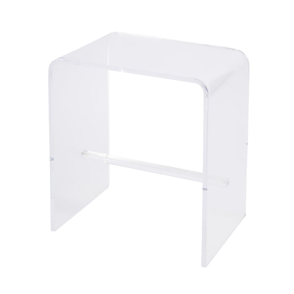 Butler Specialty Corsica Square Acrylic Side Table With Wood Grain Finish – Elegant Modern Design For Your Space Clear Acrylic 5892335-butler