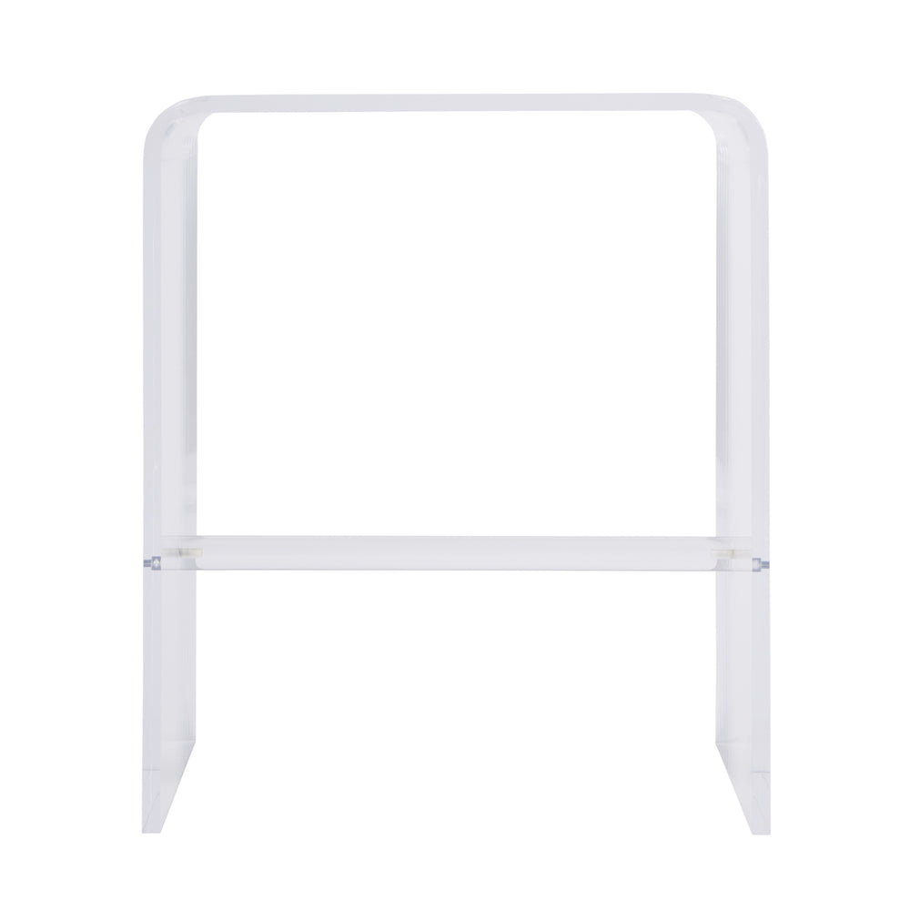 Butler Specialty Corsica Square Acrylic Side Table With Wood Grain Finish – Elegant Modern Design For Your Space Clear Acrylic 5892335-butler