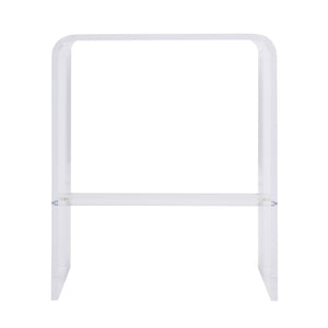 Butler Specialty Corsica Square Acrylic Side Table With Wood Grain Finish – Elegant Modern Design For Your Space Clear Acrylic 5892335-butler