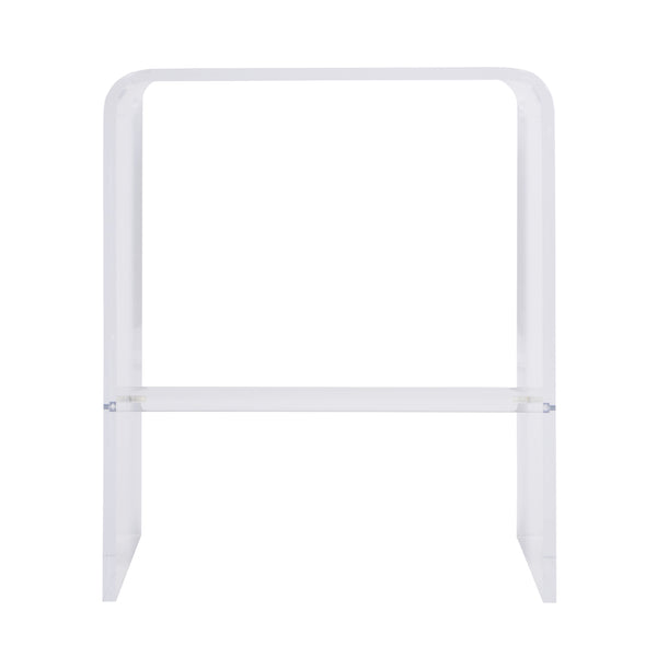 Butler Specialty Corsica Square Acrylic Side Table With Wood Grain Finish – Elegant Modern Design For Your Space Clear Acrylic 5892335-butler