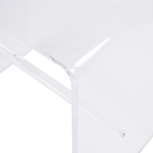 Butler Specialty Corsica Square Acrylic Side Table With Wood Grain Finish – Elegant Modern Design For Your Space Clear Acrylic 5892335-butler
