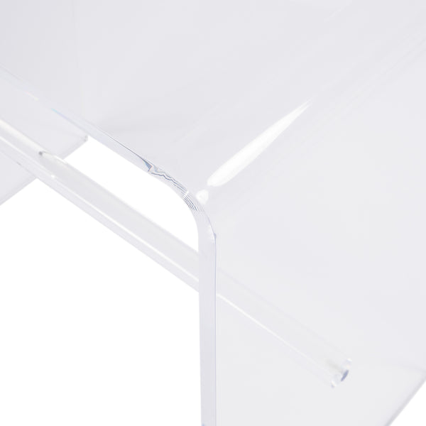 Butler Specialty Corsica Square Acrylic Side Table With Wood Grain Finish – Elegant Modern Design For Your Space Clear Acrylic 5892335-butler