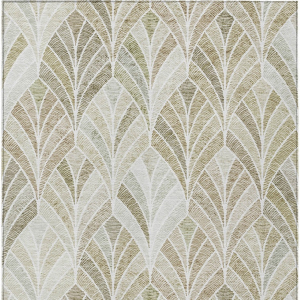 Homeroots 3' Aqua Mint Green And Silver Geometric Washable Area Rug For Indoor And Outdoor Spaces 9' X 12' Polyester 589234