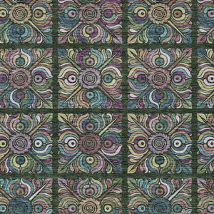 Homeroots 3' Black Purple And Teal Blue Medallion Washable Area Rug - Stylish Indoor Outdoor Comfort And Durability 3' X 5' Polyester 589266