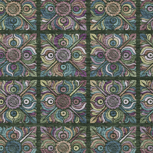 Homeroots 3' Black Purple And Teal Blue Medallion Washable Area Rug - Stylish Indoor Outdoor Comfort And Durability 9' X 12' Polyester 589270