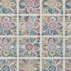 Homeroots 3' Black Purple And Teal Blue Medallion Washable Area Rug - Stylish Indoor Outdoor Comfort And Durability 9' X 12' Polyester 589276