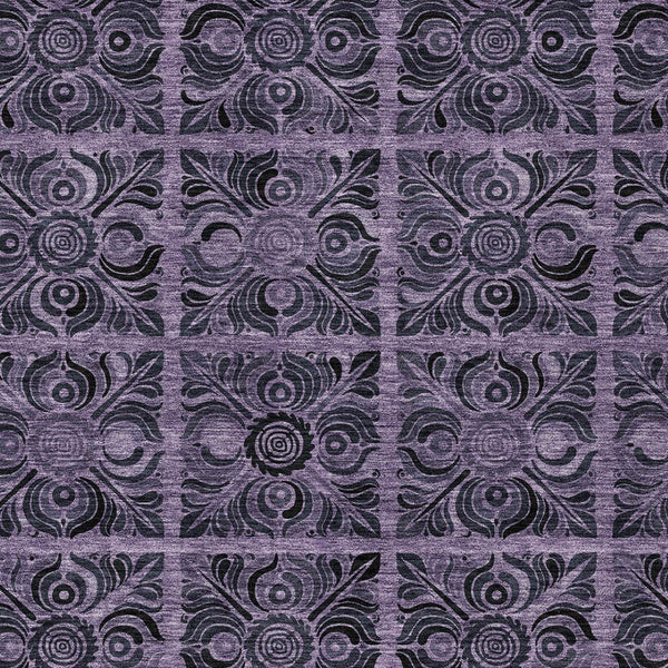 Homeroots 3' Denim Blue And Charcoal Medallion Washable Area Rug For Indoor And Outdoor Spaces, Durable Design 8' X 10' Polyester 589311