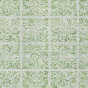 Homeroots 3' Artichoke Green Medallion Washable Rug - Perfect For Indoor & Outdoor Spaces, Durable & Stylish 3' X 5' Polyester 589314