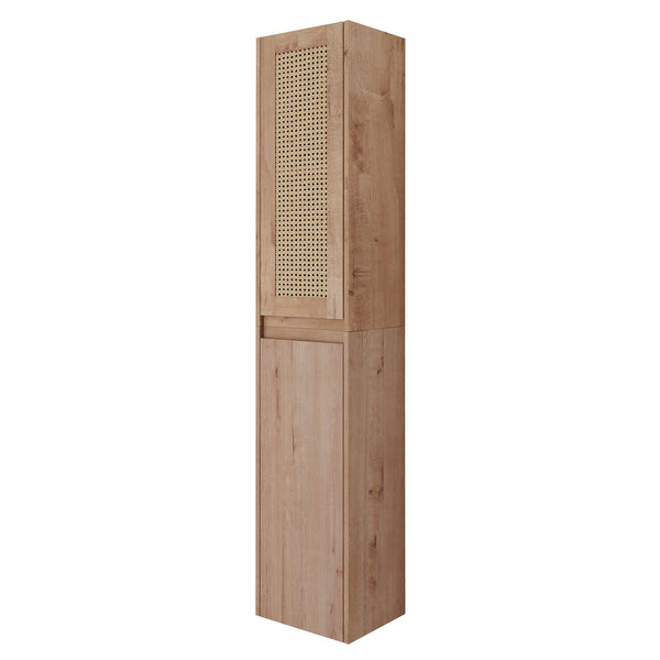 English Elm 12" Bathroom Side Cabinet - Modern Wall-Mounted Design With Soft-Close Doors & Space-Saving Style W999S00340