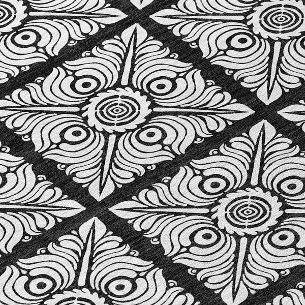 Homeroots 3' Artichoke Green Medallion Washable Rug - Perfect For Indoor & Outdoor Spaces, Durable & Stylish 8' Round Polyester 589328