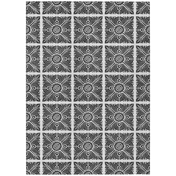 Homeroots 3' Artichoke Green Medallion Washable Rug - Perfect For Indoor & Outdoor Spaces, Durable & Stylish 9' X 12' Polyester 589336