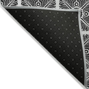 Homeroots 3' Artichoke Green Medallion Washable Rug - Perfect For Indoor & Outdoor Spaces, Durable & Stylish 10' X 14' Polyester 589337