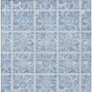 Homeroots 3' Artichoke Green Medallion Washable Rug - Perfect For Indoor & Outdoor Spaces, Durable & Stylish 5' X 8' Polyester 589345