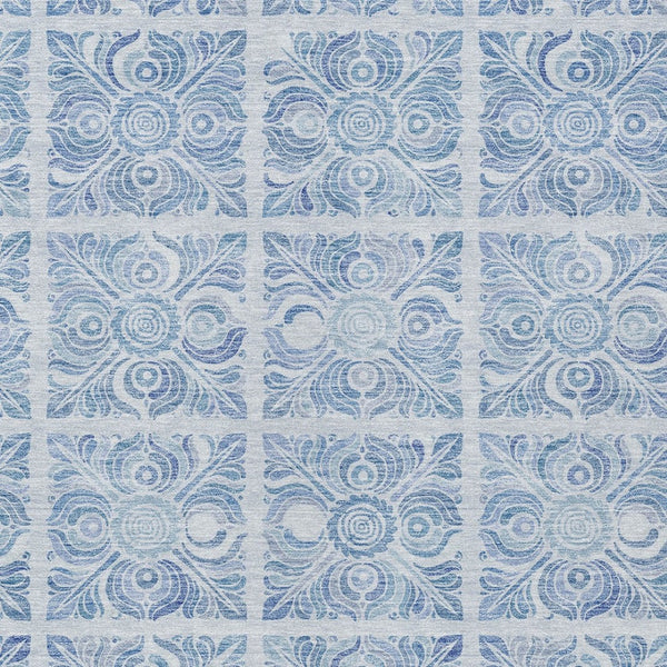 Homeroots 3' Artichoke Green Medallion Washable Rug - Perfect For Indoor & Outdoor Spaces, Durable & Stylish 9' X 12' Polyester 589348