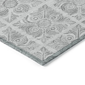 Homeroots 3' Artichoke Green Medallion Washable Rug - Perfect For Indoor & Outdoor Spaces, Durable & Stylish 10' X 14' Polyester 589355