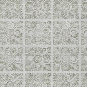 Homeroots 3' Artichoke Green Medallion Washable Rug - Perfect For Indoor & Outdoor Spaces, Durable & Stylish 3' X 5' Polyester 589356