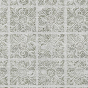 Homeroots 3' Artichoke Green Medallion Washable Rug - Perfect For Indoor & Outdoor Spaces, Durable & Stylish 5' X 8' Polyester 589357