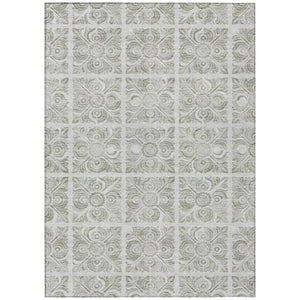 HomeRoots 9' Durable Medallion Area Rug in Taupe, Beige, and Tan – Washable Indoor/Outdoor Elegance and Style 9' X 12' 589360
