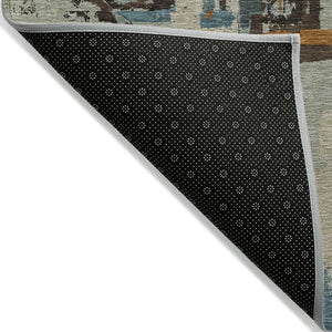 Homeroots 3' Beige Brown And Copper Geometric Washable Indoor Outdoor Area Rug For Versatile Spaces 10' X 14' Polyester 589373