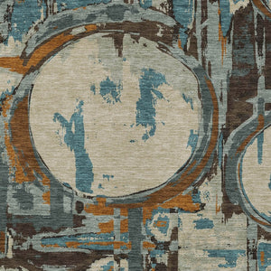 Homeroots 3' Beige Brown And Copper Geometric Washable Indoor Outdoor Area Rug For Versatile Spaces 10' X 14' Polyester 589373