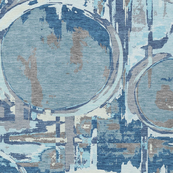 Homeroots 3' Beige Brown And Copper Geometric Washable Indoor Outdoor Area Rug For Versatile Spaces 3' X 5' Polyester 589374