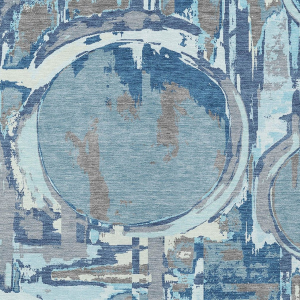 Homeroots 3' Beige Brown And Copper Geometric Washable Indoor Outdoor Area Rug For Versatile Spaces 8' X 10' Polyester 589377