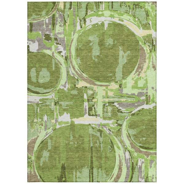 Homeroots 3' Beige Brown And Copper Geometric Washable Indoor Outdoor Area Rug For Versatile Spaces 8' X 10' Polyester 589383