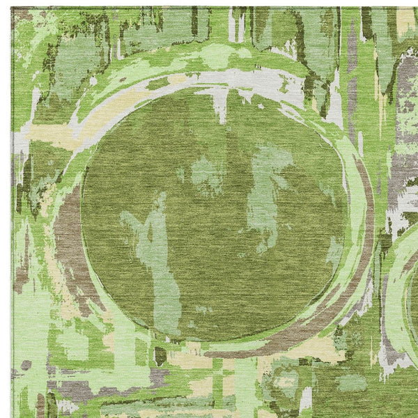 Homeroots 3' Beige Brown And Copper Geometric Washable Indoor Outdoor Area Rug For Versatile Spaces 8' X 10' Polyester 589383