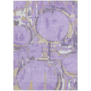 Homeroots 3' Beige Brown And Copper Geometric Washable Indoor Outdoor Area Rug For Versatile Spaces 5' X 8' Polyester 589399