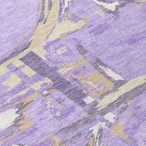 Homeroots 3' Beige Brown And Copper Geometric Washable Indoor Outdoor Area Rug For Versatile Spaces 5' X 8' Polyester 589399