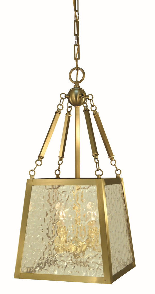 Framburg 5-light Brushed Brass Avery Pendant Chandelier - Handcrafted Metal Cage With Martel Glass Diffuser Brushed Brass Metal 5894 Br