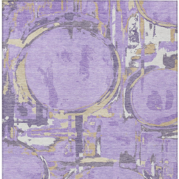 Homeroots 3' Beige Brown And Copper Geometric Washable Indoor Outdoor Area Rug For Versatile Spaces 8' X 10' Polyester 589401