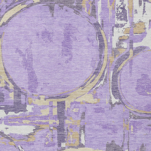 Homeroots 3' Beige Brown And Copper Geometric Washable Indoor Outdoor Area Rug For Versatile Spaces 8' X 10' Polyester 589401