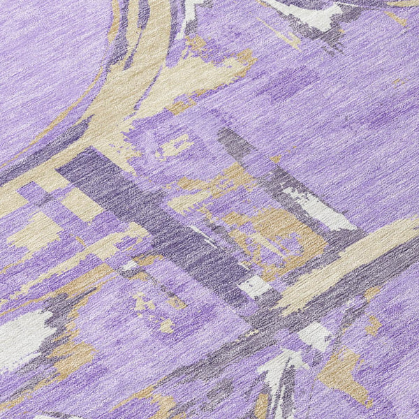 Homeroots 3' Beige Brown And Copper Geometric Washable Indoor Outdoor Area Rug For Versatile Spaces 8' X 10' Polyester 589401