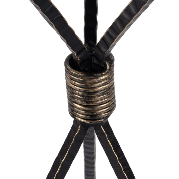 Butler Specialty Lucca Stylish Round Aluminum And Iron Side Table With Tripod Base For Modern Home Decor And Accents Black Iron,Aluminum 5894025-butler