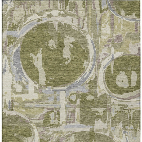 Homeroots 3' Beige Brown And Copper Geometric Washable Indoor Outdoor Area Rug For Versatile Spaces 5' X 8' Polyester 589411