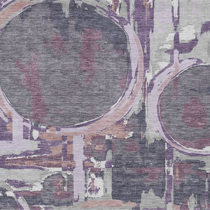 Homeroots 3' Beige Brown And Copper Geometric Washable Indoor Outdoor Area Rug For Versatile Spaces 3' X 5' Polyester 589416