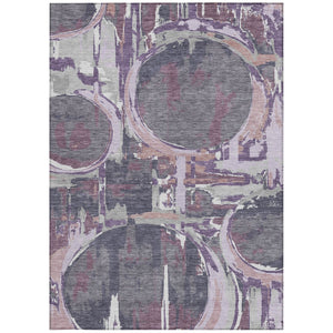 Homeroots 3' Beige Brown And Copper Geometric Washable Indoor Outdoor Area Rug For Versatile Spaces 5' X 8' Polyester 589417