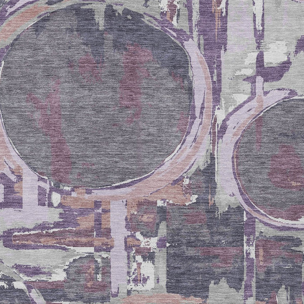 Homeroots 3' Beige Brown And Copper Geometric Washable Indoor Outdoor Area Rug For Versatile Spaces 5' X 8' Polyester 589417