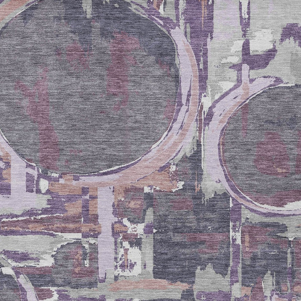 Homeroots 3' Beige Brown And Copper Geometric Washable Indoor Outdoor Area Rug For Versatile Spaces 8' X 10' Polyester 589419