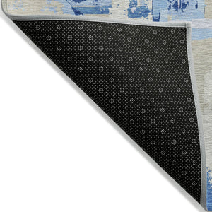 Homeroots 3' Beige Brown And Copper Geometric Washable Indoor Outdoor Area Rug For Versatile Spaces 5' X 8' Polyester 589423