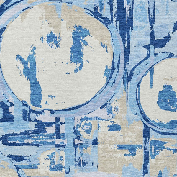 Homeroots 3' Beige Brown And Copper Geometric Washable Indoor Outdoor Area Rug For Versatile Spaces 5' X 8' Polyester 589423